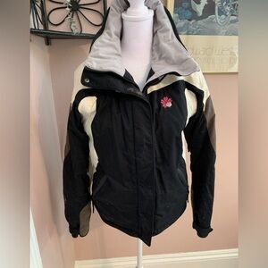 Rossignol Black and Cream Ski Jacket women’s medium ski snowboard